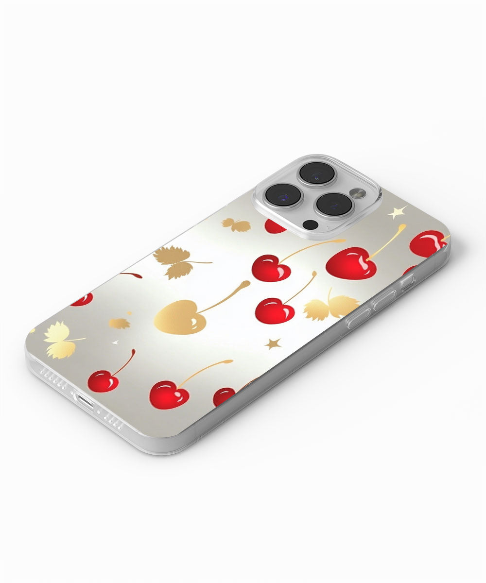 Latest 3rd-Generation Crystal Tough Glossy Cherries iPhone Case (MagSafe-Compatible)