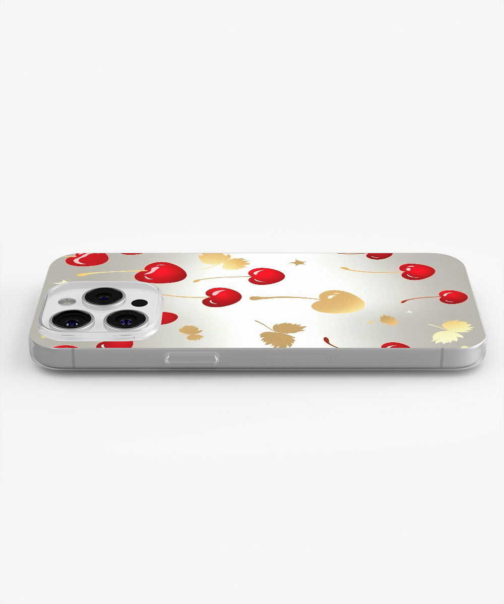 Latest 3rd-Generation Crystal Tough Glossy Cherries iPhone Case (MagSafe-Compatible)