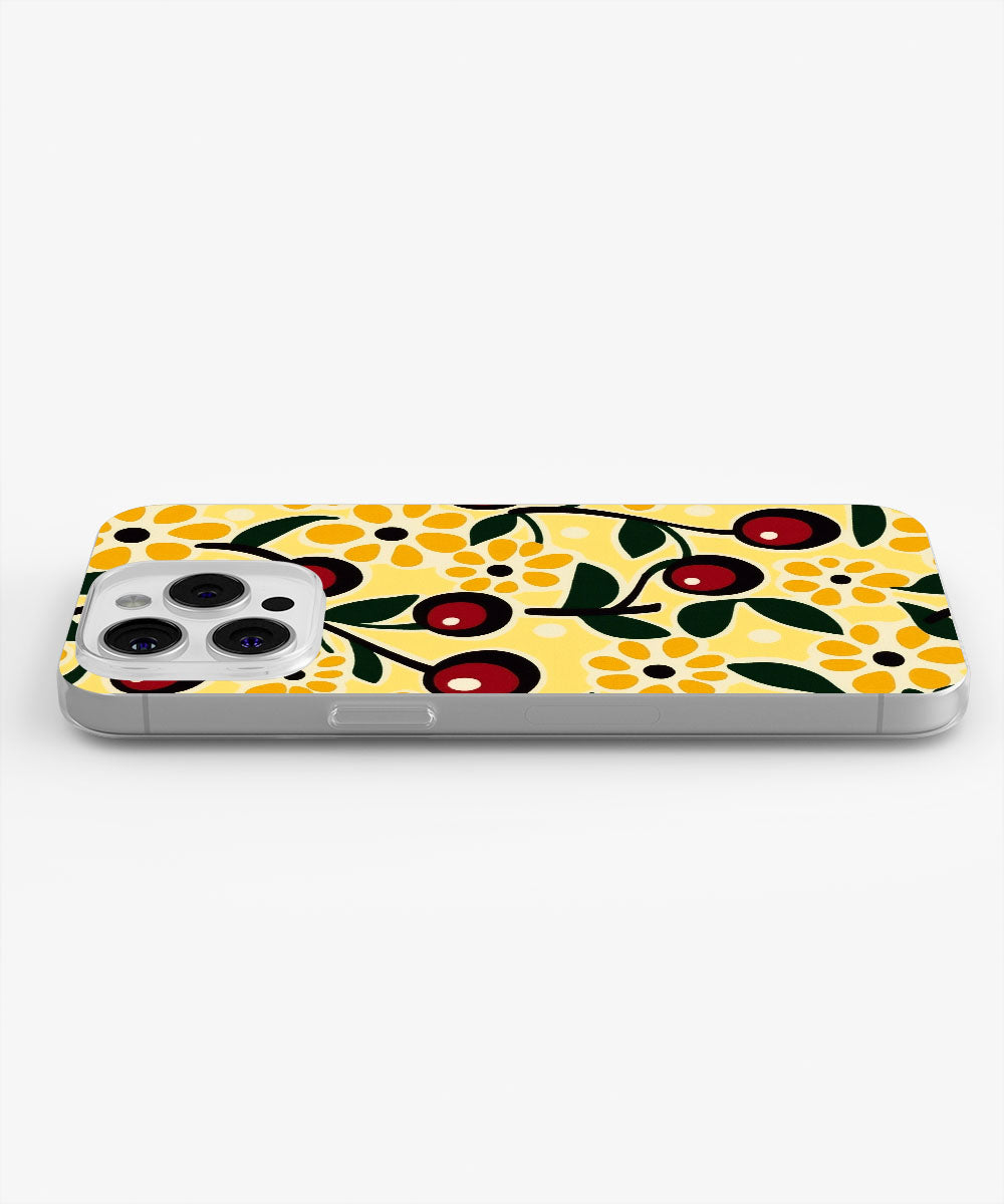 Latest 3rd-Generation Crystal Tough Glossy Cherries iPhone Case (MagSafe-Compatible)