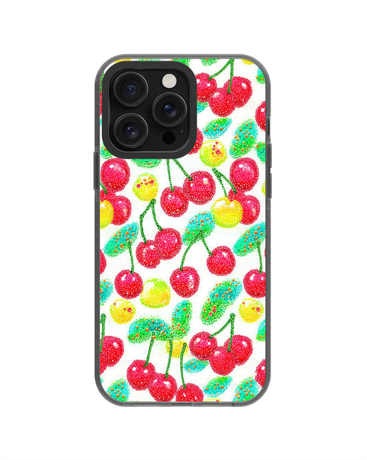 Latest 3rd-Generation Pop Tough Matte Cherries iPhone Case (MagSafe-Compatible) [Back Cover Only]