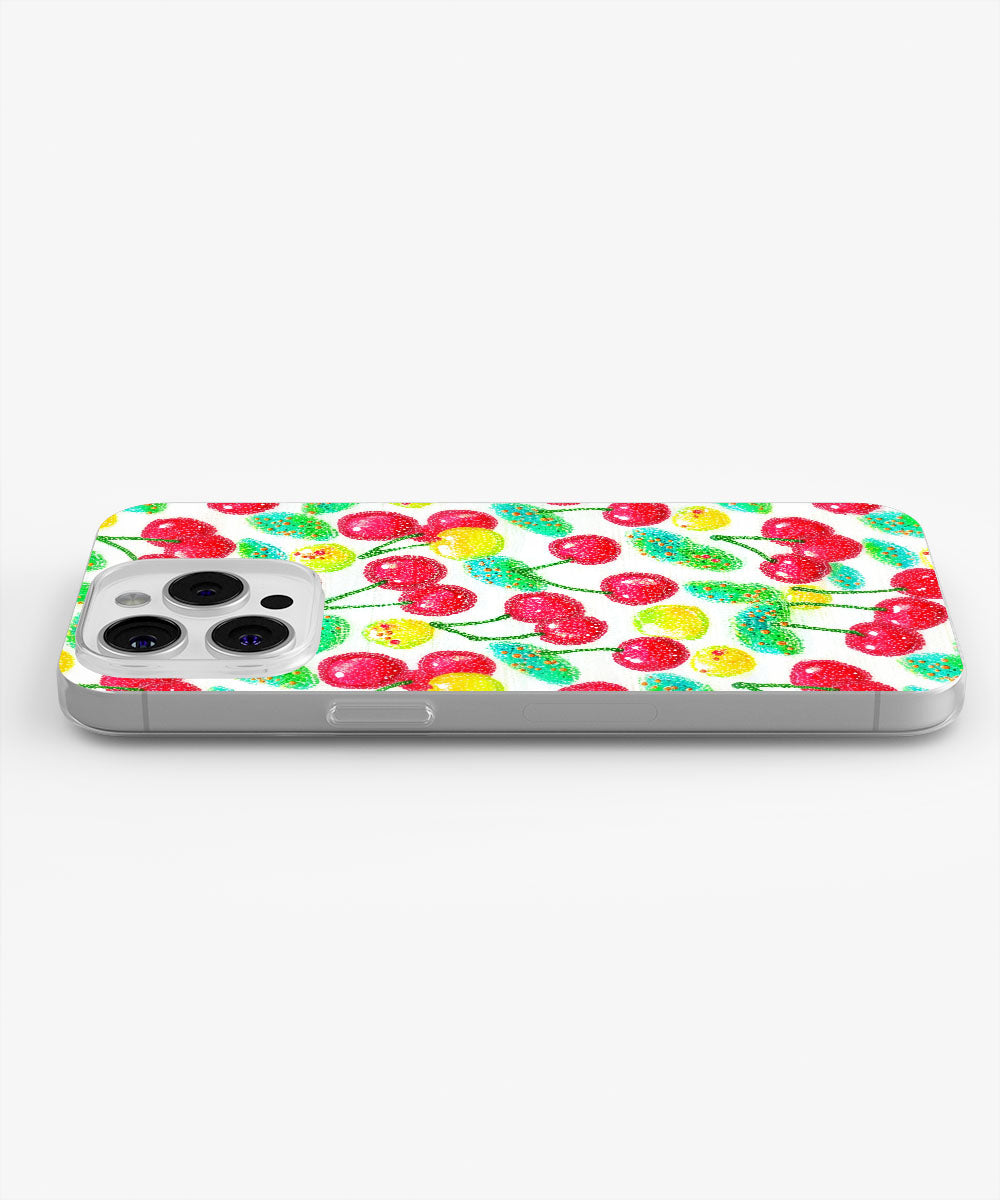 Latest 3rd-Generation Crystal Tough Glossy Cherries iPhone Case (MagSafe-Compatible)