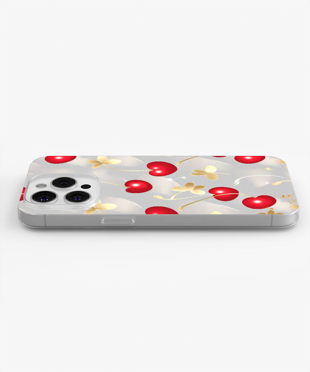 Latest 3rd-Generation Crystal Tough Glossy Cherries iPhone Case (MagSafe-Compatible)