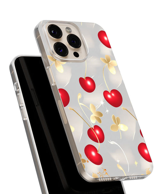 Latest 3rd-Generation Crystal Tough Glossy Cherries iPhone Case (MagSafe-Compatible)