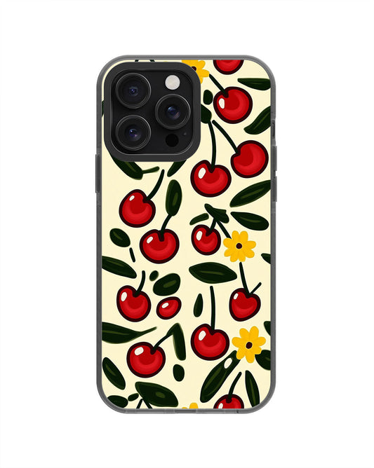 Latest 3rd-Generation Pop Tough Matte Cherries iPhone Case (MagSafe-Compatible) [Back Cover Only]