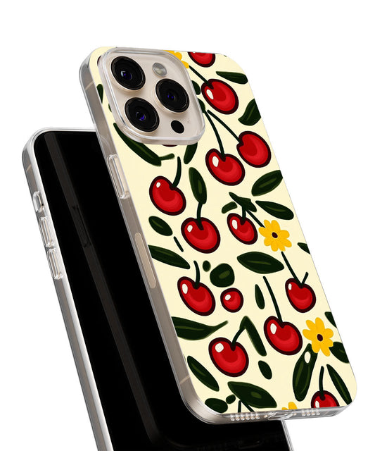 Latest 3rd-Generation Crystal Tough Glossy Cherries iPhone Case (MagSafe-Compatible)