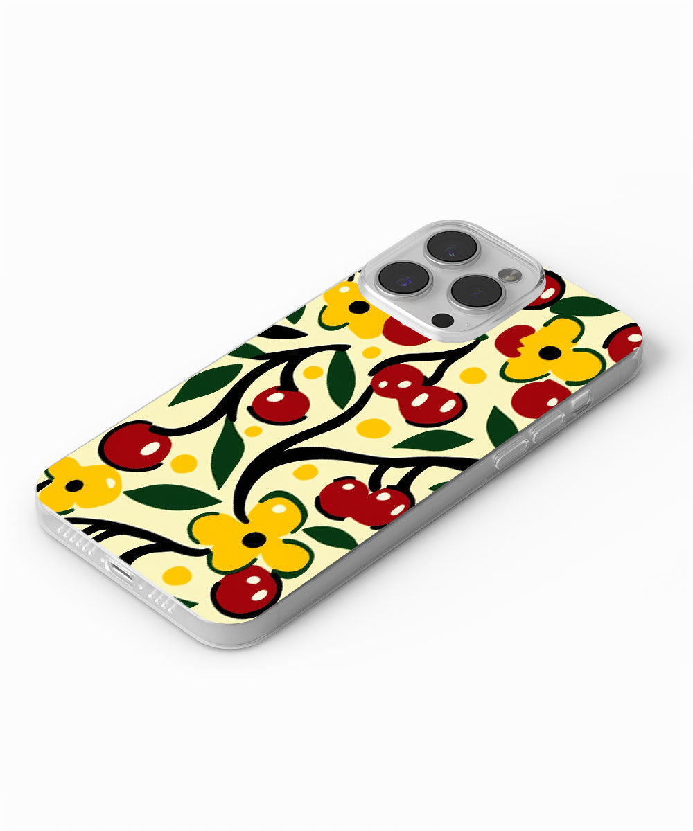 Latest 3rd-Generation Crystal Tough Glossy Cherries iPhone Case (MagSafe-Compatible)