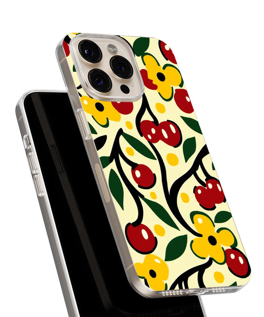 Latest 3rd-Generation Crystal Tough Glossy Cherries iPhone Case (MagSafe-Compatible)
