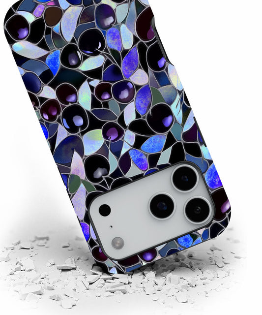 Double-Layer Semi-Handprinted Tough Matte Cherries iPhone Case