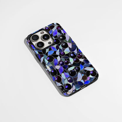 Double-Layer Semi-Handprinted Tough Matte Cherries iPhone Case