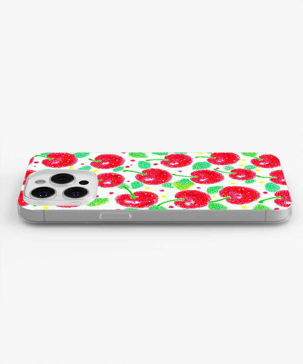 Latest 3rd-Generation Crystal Tough Glossy Cherries iPhone Case (MagSafe-Compatible)