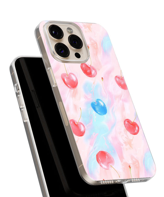 Latest 3rd-Generation Crystal Tough Glossy Cherries iPhone Case (MagSafe-Compatible)
