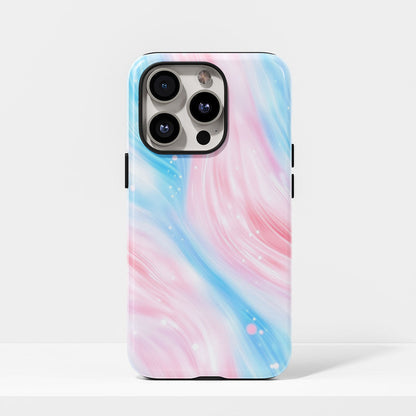 Double-Layer Semi-Handprinted Tough Matte Dots iPhone Case
