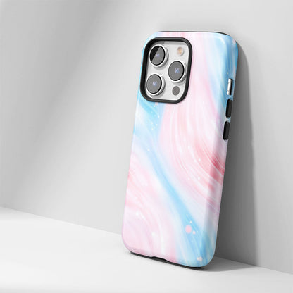 Double-Layer Semi-Handprinted Tough Matte Dots iPhone Case