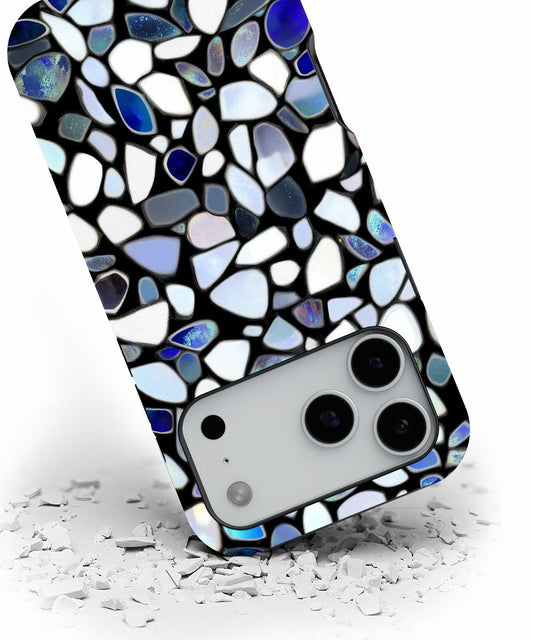 Double-Layer Semi-Handprinted Tough Matte Dots iPhone Case