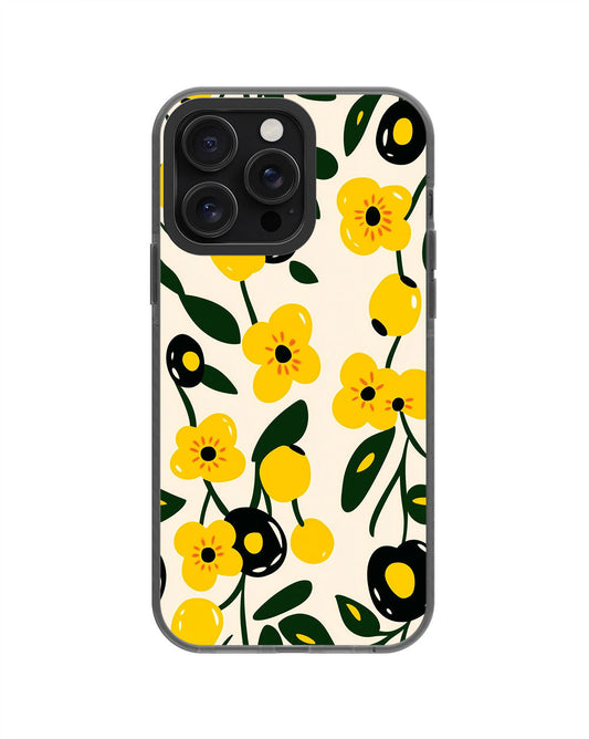 Latest 3rd-Generation Pop Tough Matte Flowers iPhone Case (MagSafe-Compatible) [Back Cover Only]