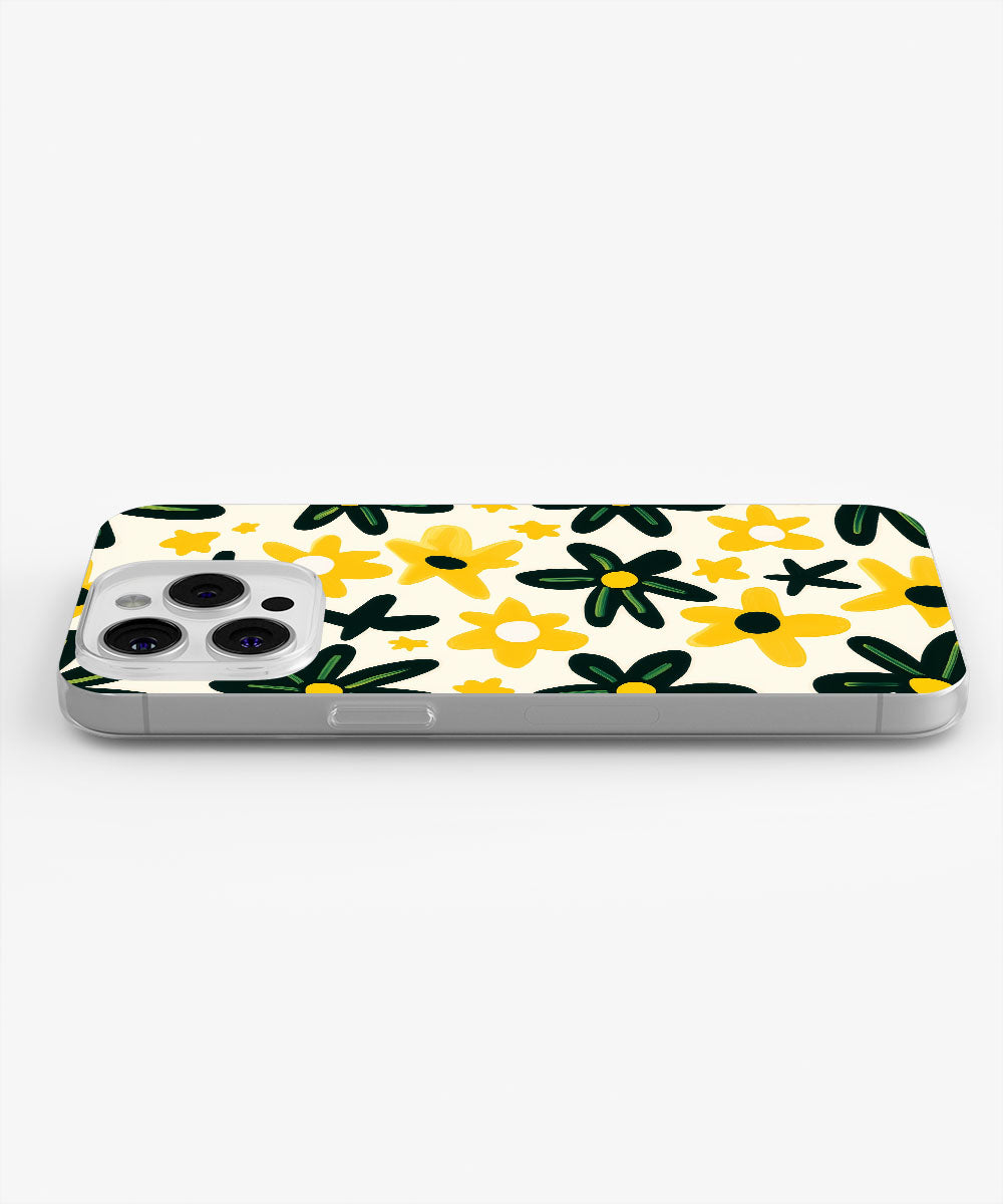 Latest 3rd-Generation Crystal Tough Glossy Flowers iPhone Case (MagSafe-Compatible)