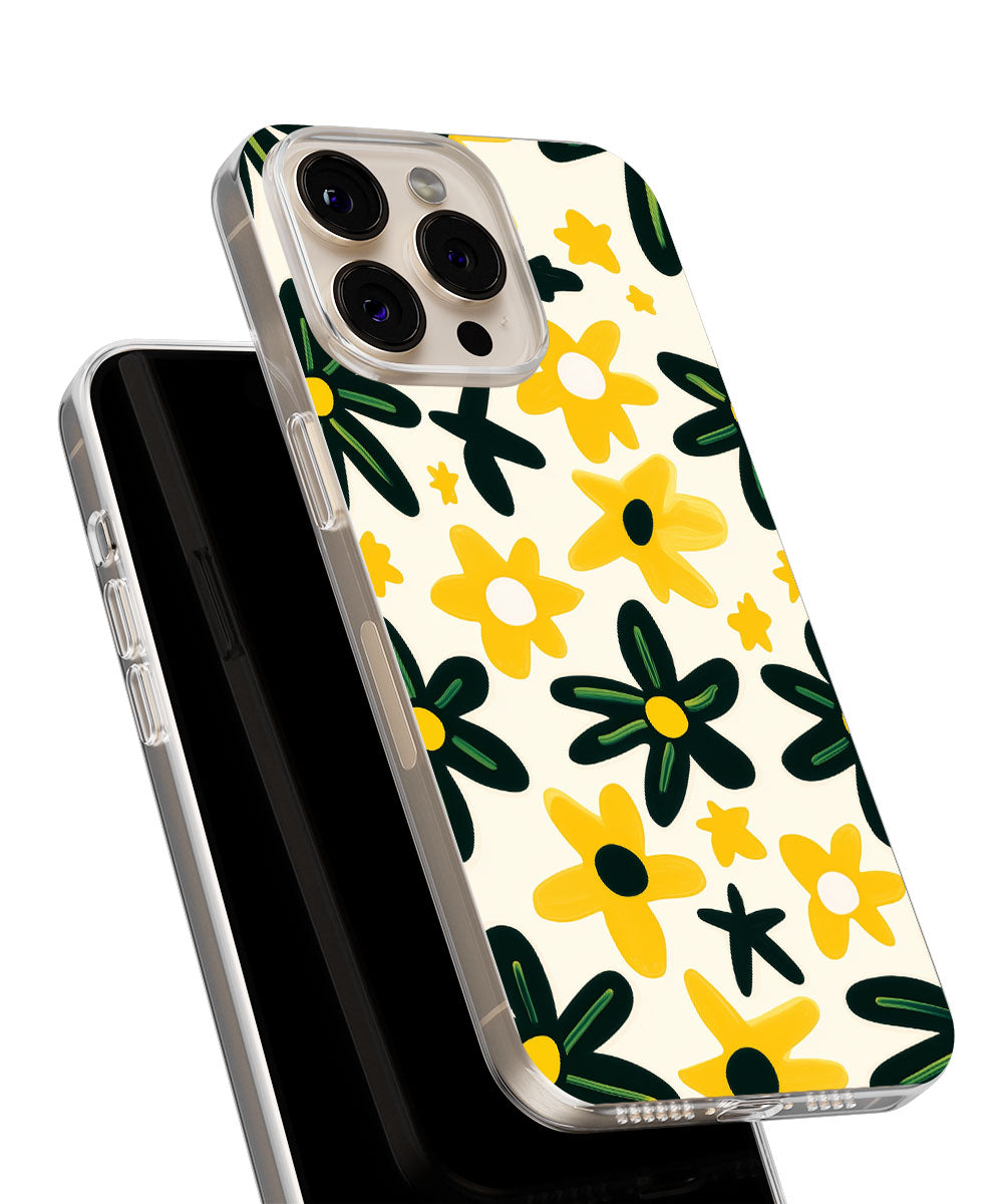 Latest 3rd-Generation Crystal Tough Glossy Flowers iPhone Case (MagSafe-Compatible)