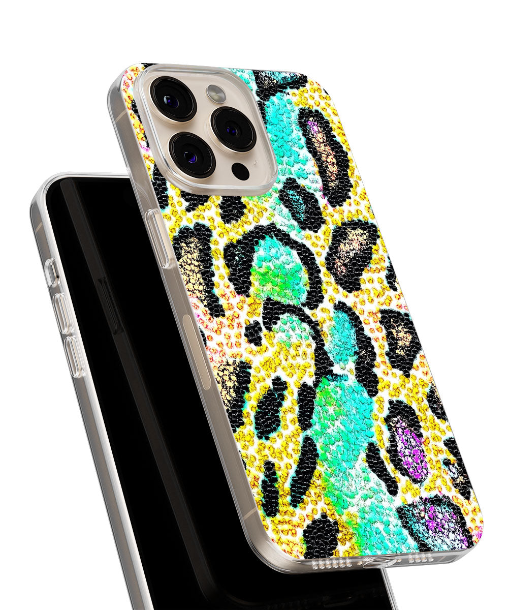Latest 3rd-Generation Crystal Tough Glossy Leopard Print iPhone Case (MagSafe-Compatible)
