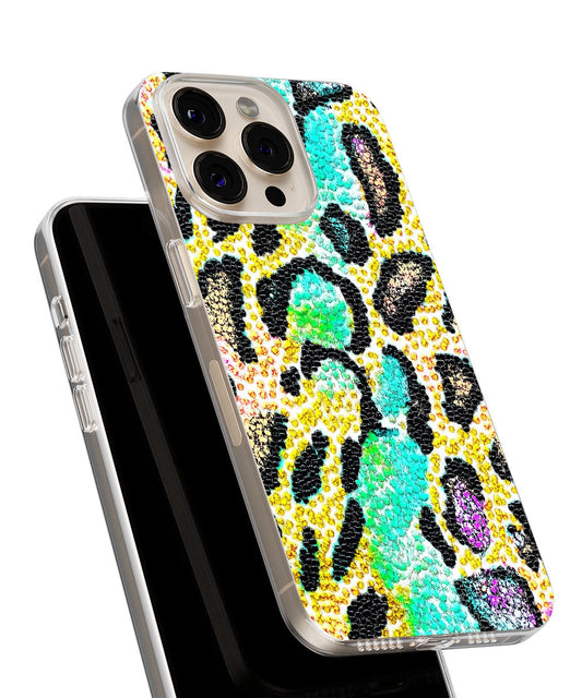 Latest 3rd-Generation Crystal Tough Glossy Leopard Print iPhone Case (MagSafe-Compatible)