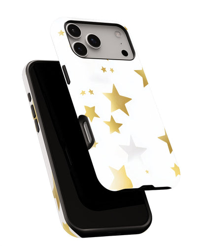 Double-Layer Semi-Handprinted Tough Matte Stars iPhone Case