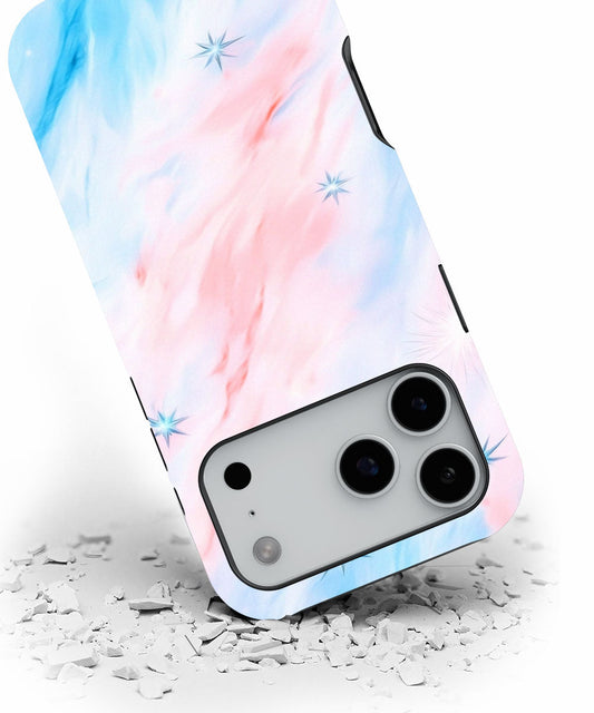 Double-Layer Semi-Handprinted Tough Matte Stars iPhone Case