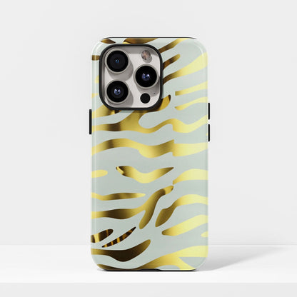 Double-Layer Semi-Handprinted Tough Matte Tiger Stripes iPhone Case