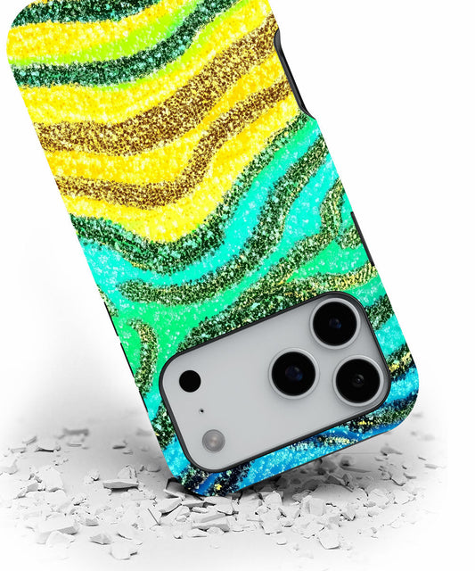 Double-Layer Semi-Handprinted Tough Matte Tiger Stripes iPhone Case