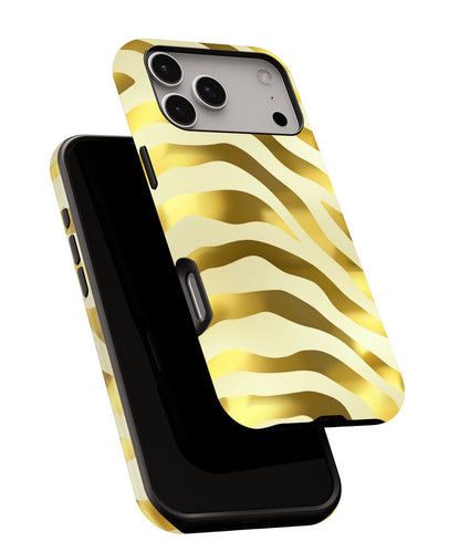 Double-Layer Semi-Handprinted Tough Matte Tiger Stripes iPhone Case