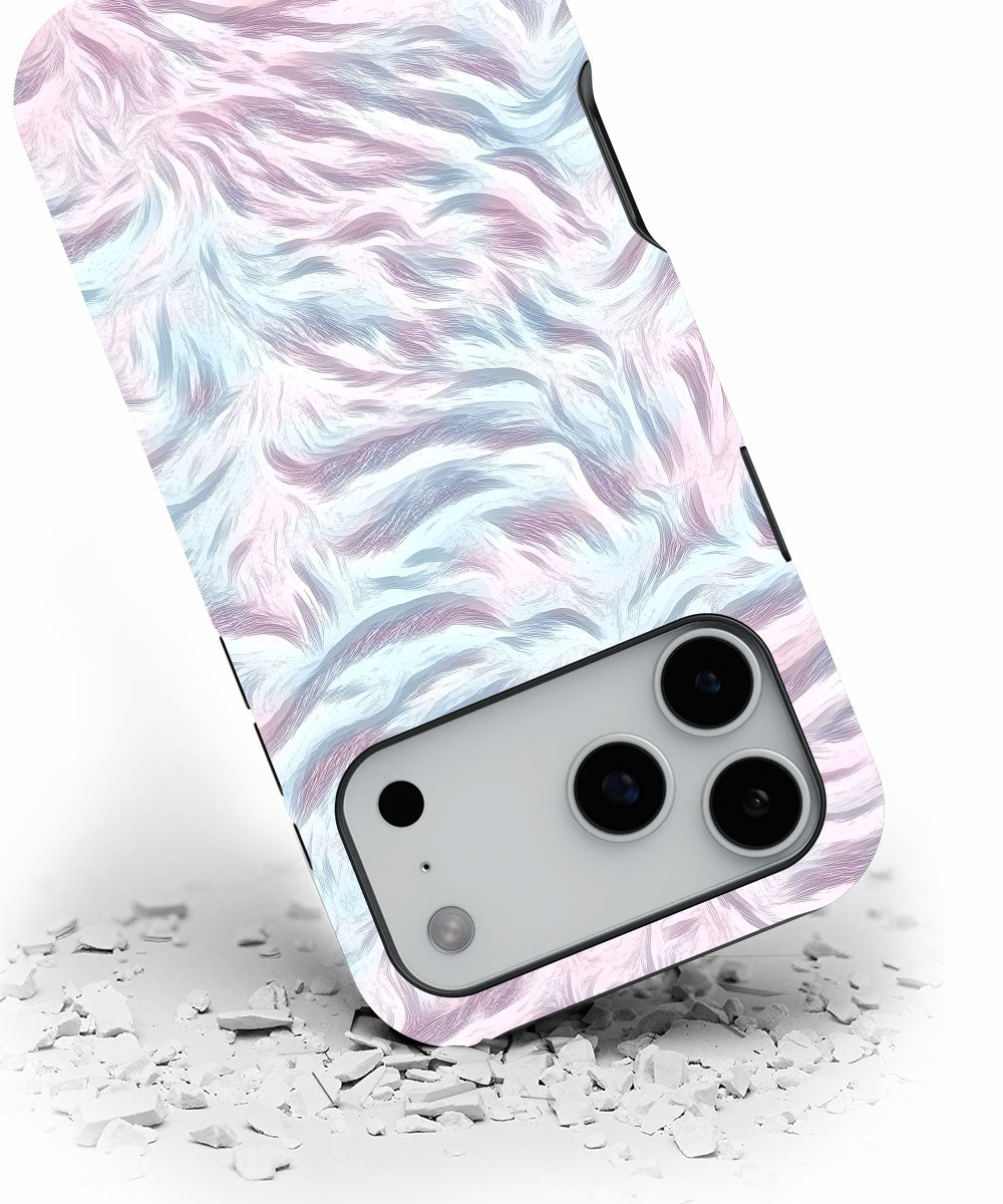 Double-Layer Semi-Handprinted Tough Matte Tiger Stripes iPhone Case
