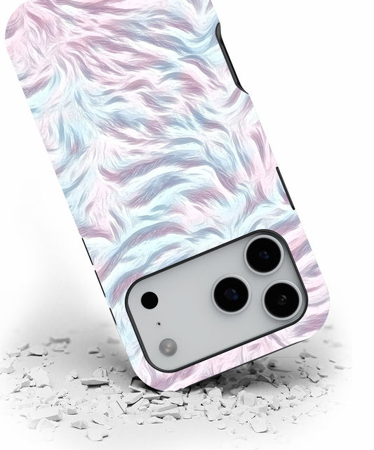 Double-Layer Semi-Handprinted Tough Matte Tiger Stripes iPhone Case
