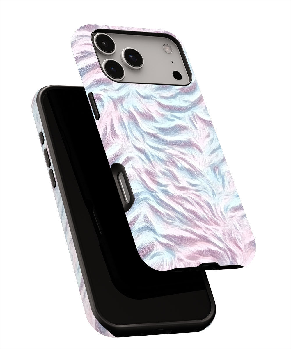 Double-Layer Semi-Handprinted Tough Matte Tiger Stripes iPhone Case