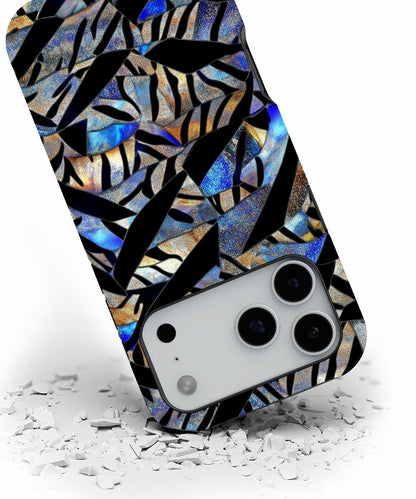 Double-Layer Semi-Handprinted Tough Matte Tiger Stripes iPhone Case
