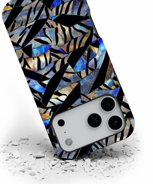 Double-Layer Semi-Handprinted Tough Matte Tiger Stripes iPhone Case