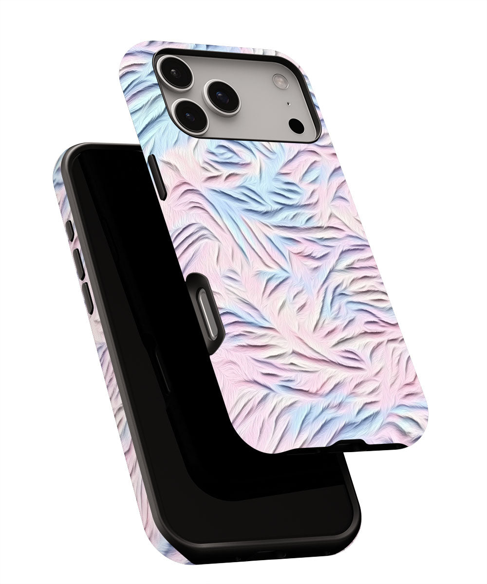 Double-Layer Semi-Handprinted Tough Matte Tiger Stripes iPhone Case