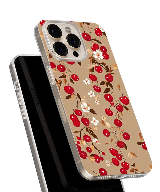 Latest 3rd-Generation Crystal Tough Glossy Cherries iPhone Case (MagSafe-Compatible)