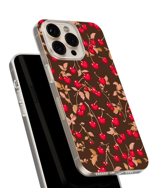 Latest 3rd-Generation Crystal Tough Glossy Cherries iPhone Case (MagSafe-Compatible)
