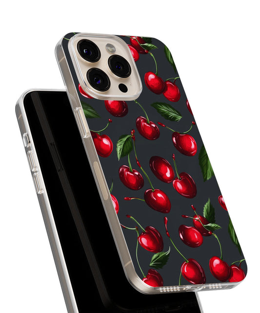 Latest 3rd-Generation Crystal Tough Glossy Cherries iPhone Case (MagSafe-Compatible)