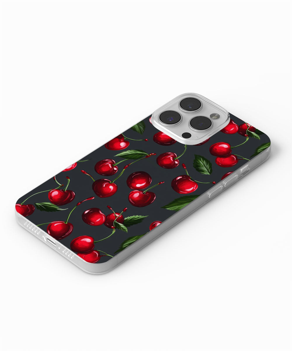 Latest 3rd-Generation Crystal Tough Glossy Cherries iPhone Case (MagSafe-Compatible)
