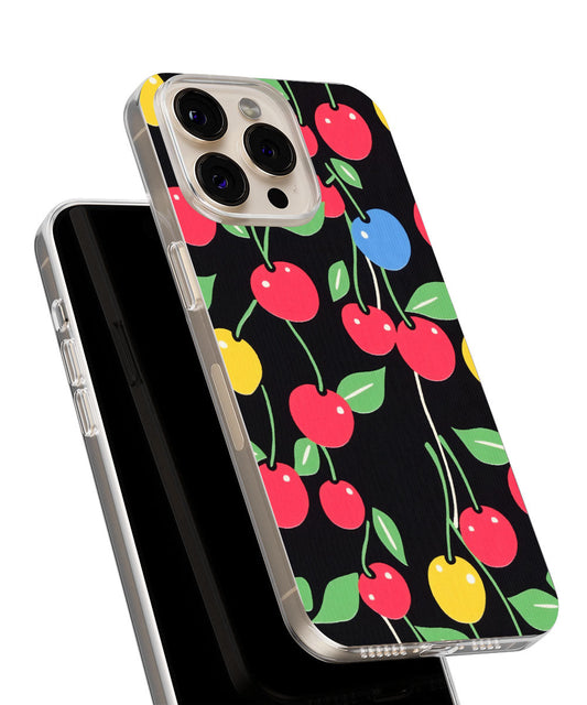 Latest 3rd-Generation Crystal Tough Glossy Cherries iPhone Case (MagSafe-Compatible)