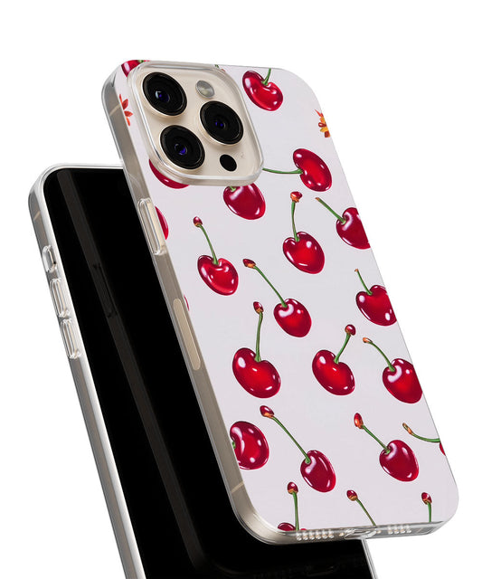 Latest 3rd-Generation Crystal Tough Glossy Cherries iPhone Case (MagSafe-Compatible)