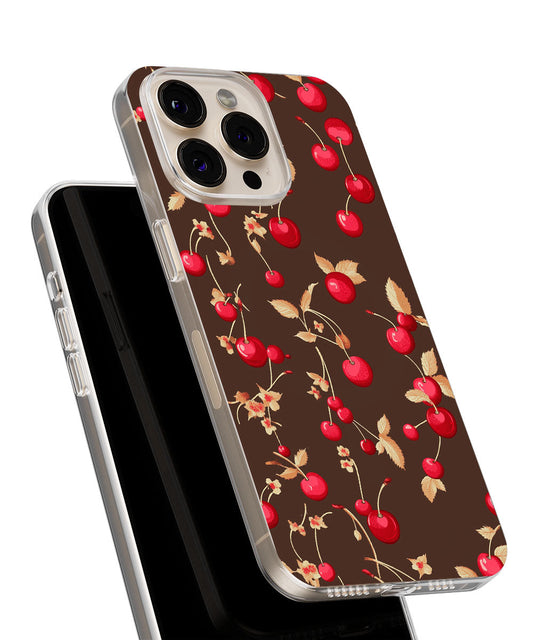 Latest 3rd-Generation Crystal Tough Glossy Cherries iPhone Case (MagSafe-Compatible)