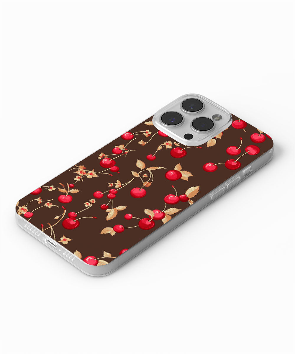 Latest 3rd-Generation Crystal Tough Glossy Cherries iPhone Case (MagSafe-Compatible)