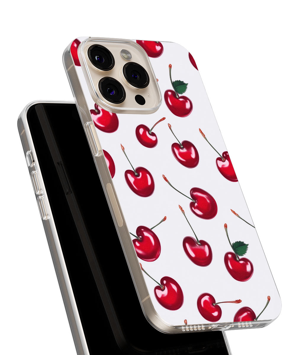 Latest 3rd-Generation Crystal Tough Glossy Cherries iPhone Case (MagSafe-Compatible)