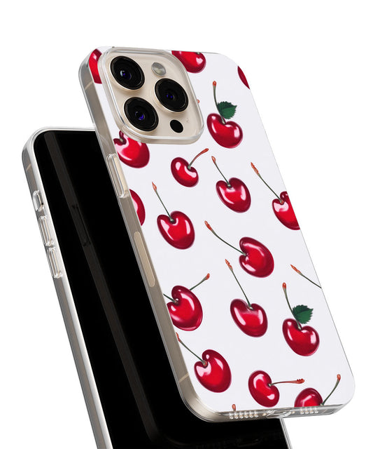 Latest 3rd-Generation Crystal Tough Glossy Cherries iPhone Case (MagSafe-Compatible)