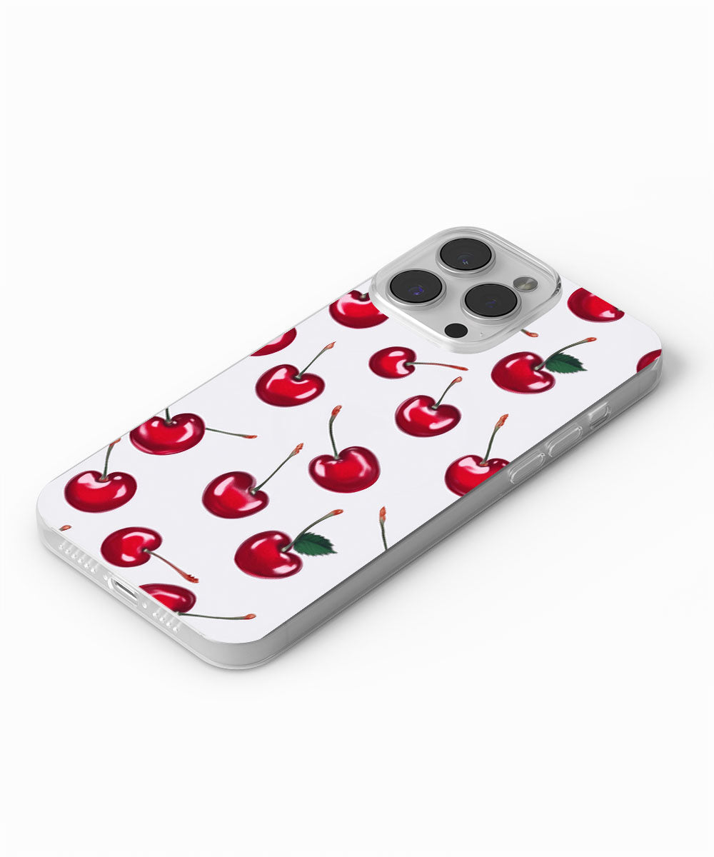 Latest 3rd-Generation Crystal Tough Glossy Cherries iPhone Case (MagSafe-Compatible)