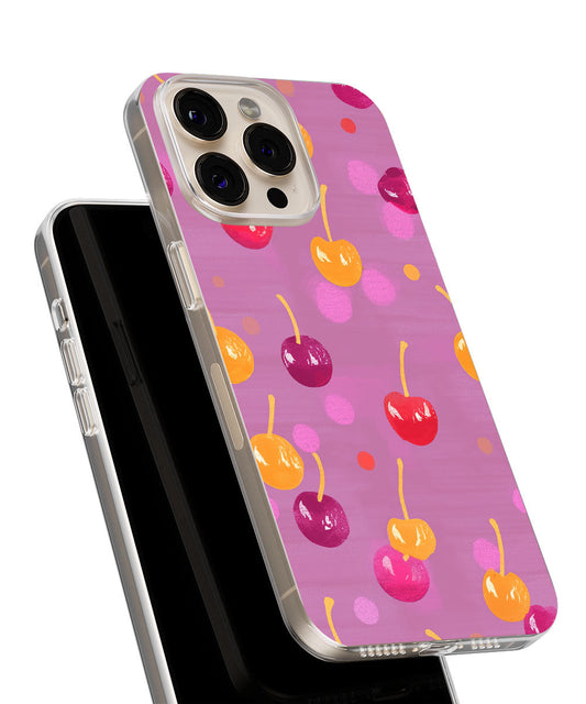 Latest 3rd-Generation Crystal Tough Glossy Cherries iPhone Case (MagSafe-Compatible)