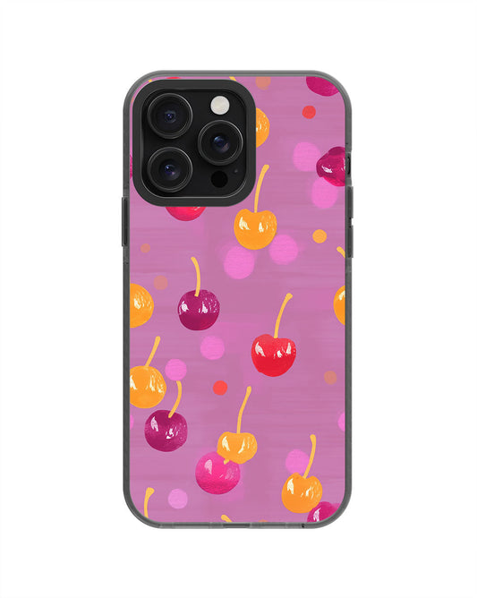 Latest 3rd-Generation Pop Tough Matte Cherries iPhone Case (MagSafe-Compatible) [Back Cover Only]