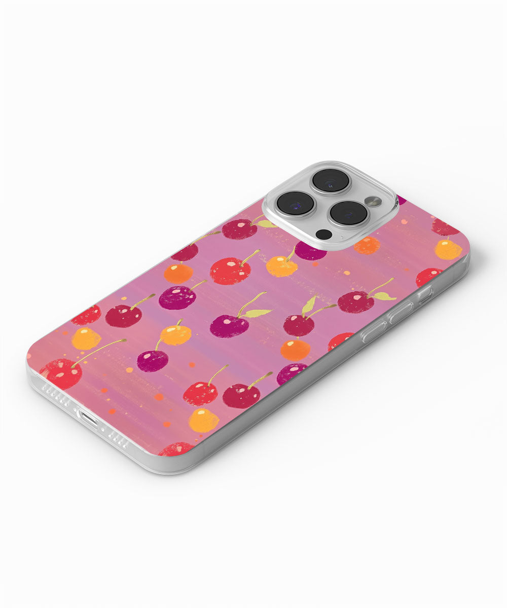 Latest 3rd-Generation Crystal Tough Glossy Cherries iPhone Case (MagSafe-Compatible)