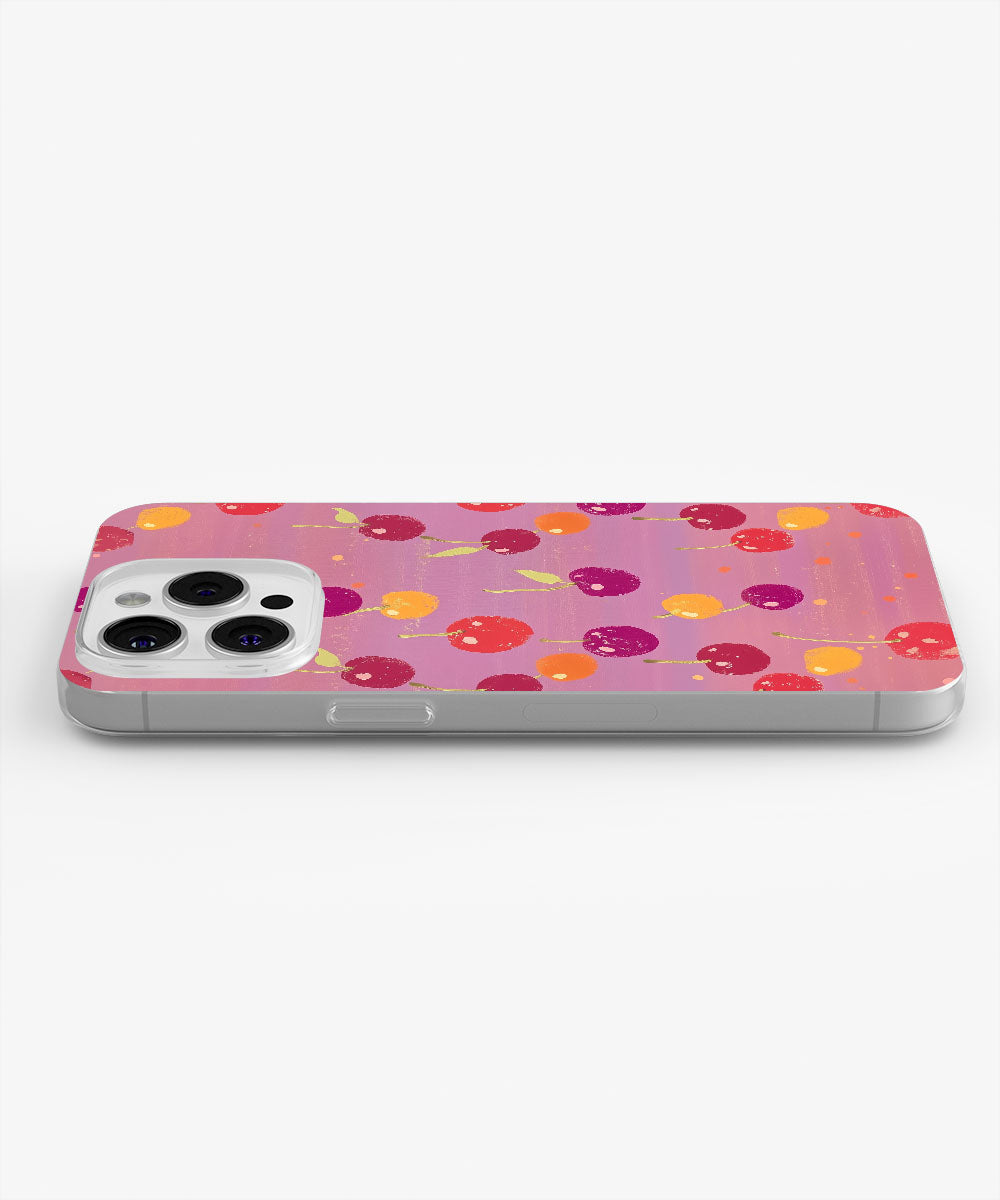 Latest 3rd-Generation Crystal Tough Glossy Cherries iPhone Case (MagSafe-Compatible)