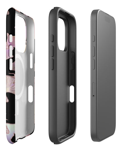 Double-Layer Semi-Handprinted Tough Matte black cats iPhone Case (MagSafe-Compatible)
